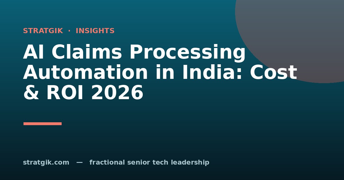 AI Claims Processing Automation in India: Cost & ROI 2026