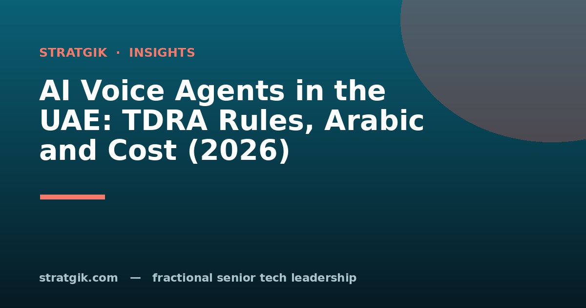 AI Voice Agents in the UAE: TDRA Rules, Arabic and Cost (2026)
