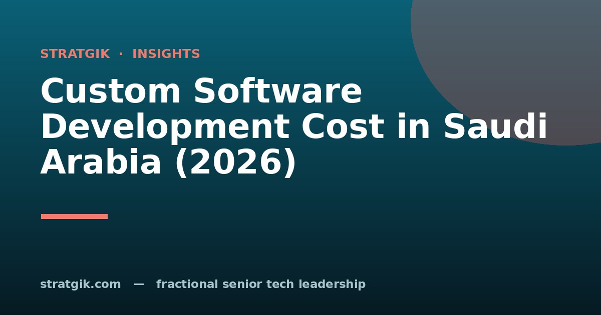 Custom Software Development Cost in Saudi Arabia (2026)