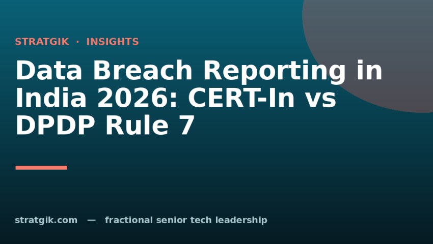 Data Breach Reporting in India 2026: CERT-In vs DPDP Rule 7