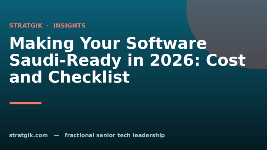 Making Your Software Saudi-Ready in 2026: Cost and Checklist