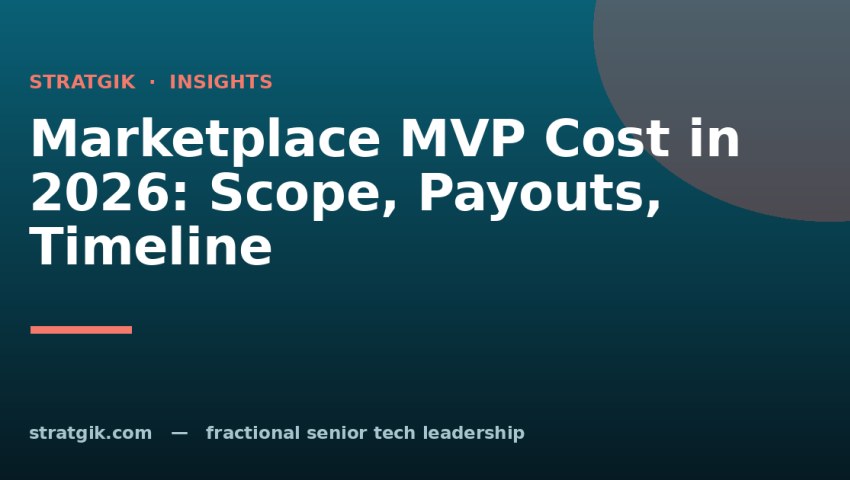 Marketplace MVP Cost in 2026: Scope, Payouts, Timeline
