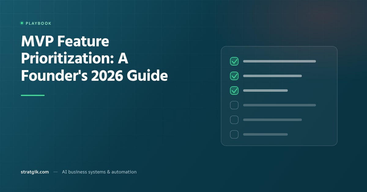 MVP Feature Prioritization: A Founder's 2026 Guide