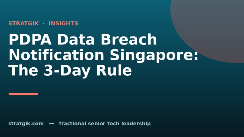 PDPA Data Breach Notification Singapore: The 3-Day Rule